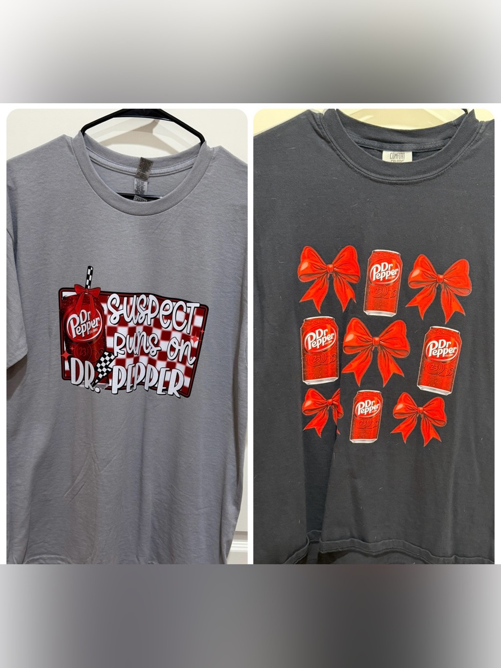 2 Dr. Pepper Tees- size Large